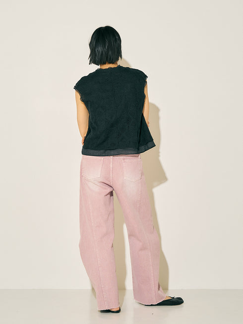 KNEE TUCK DENIM PT /Y252-31054